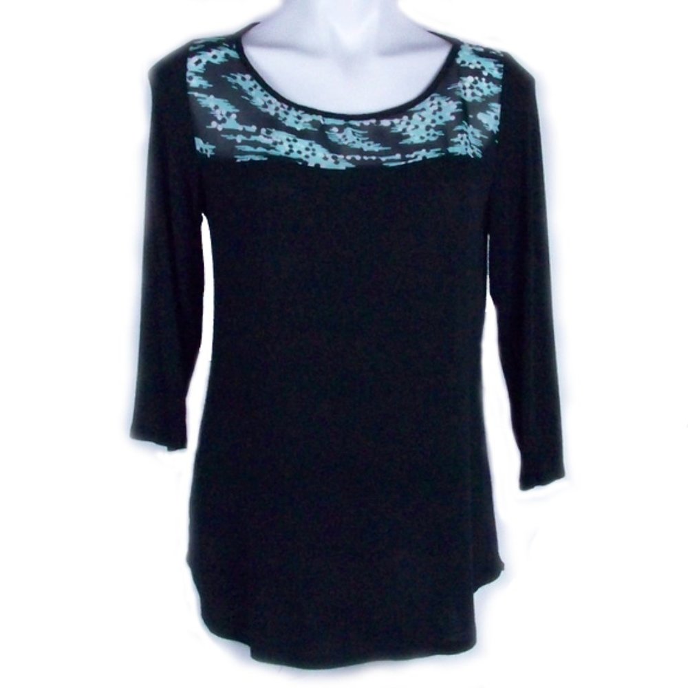 Christine Gerard Top - Sheer Panel Front and Back